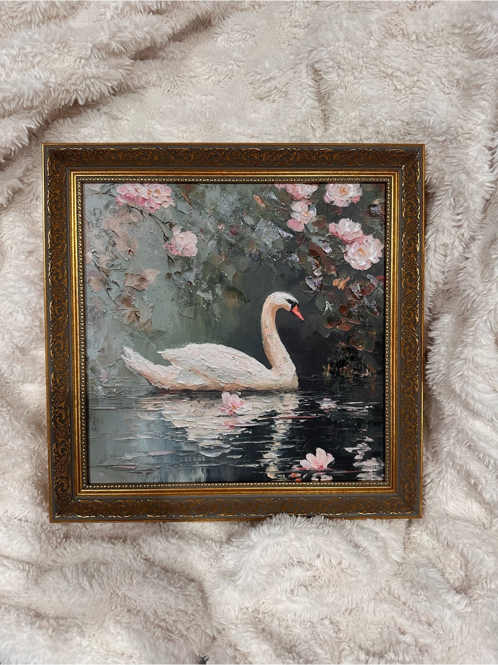 15x15” Swan lake art - Picture 2 of 16